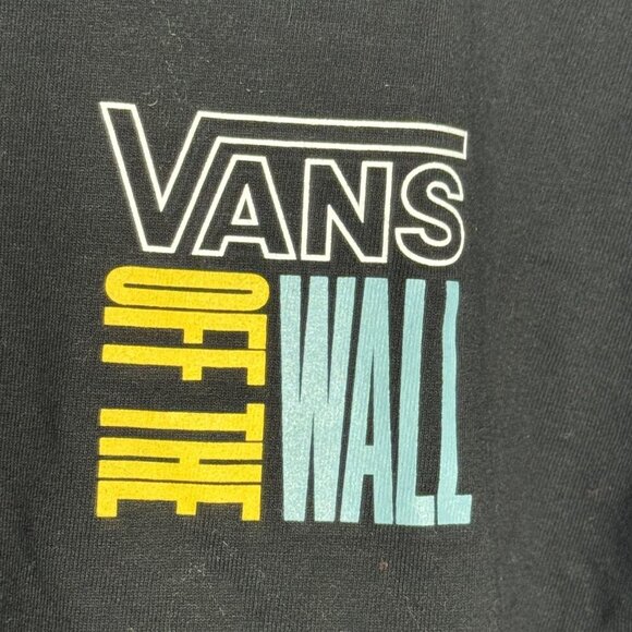 Vans Off the Wall Stacked Made Long Sleeve Shirt mens Medium black NWT - Picture 4 of 10